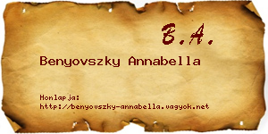 Benyovszky Annabella névjegykártya